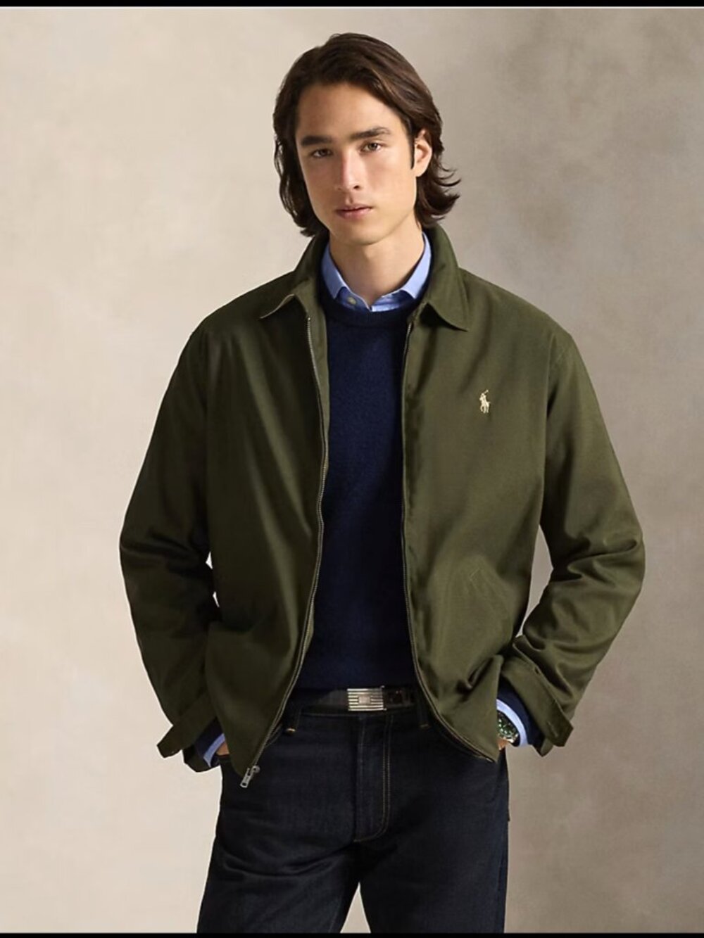 Men's Polo Ralph Lauren Harrington Bi Swing Jacket-Size 2XB BIG (Olive)